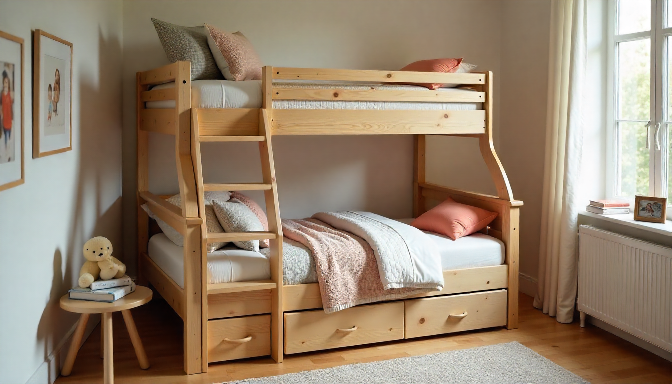 bunk bed with a double​