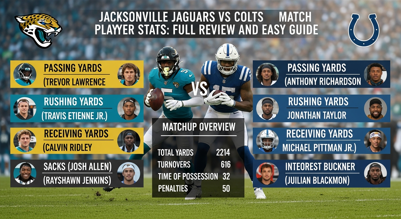 jacksonville jaguars vs colts match player stats